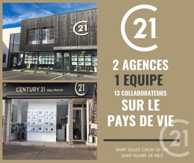 terrain à vendre - 563.0 m2 - ST HILAIRE DE RIEZ - 85 - PAYS-DE-LOIRE - Century 21 Atlantique Immo