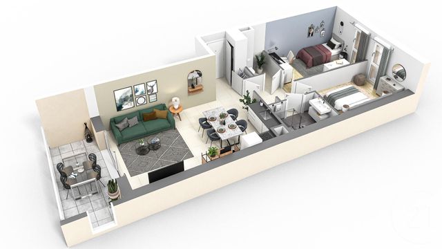Appartement F3 à vendre - 3 pièces - 64.1 m2 - ST HILAIRE DE RIEZ - 85 - PAYS-DE-LOIRE - Century 21 Atlantique Immo