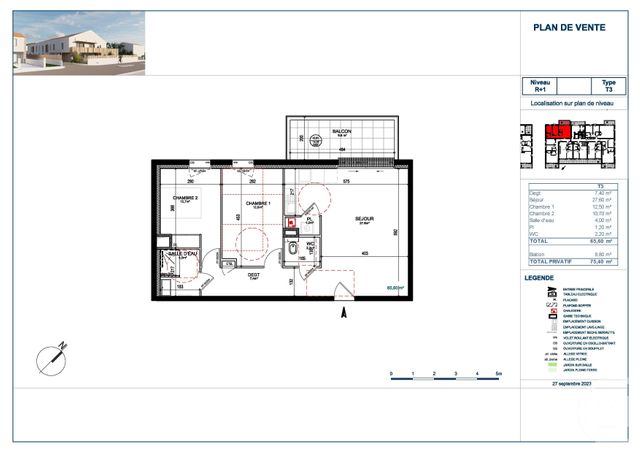 Afficher la photo en grand Appartement T3 à vendre - 3 pièces - 65.6 m2 - ST GILLES CROIX DE VIE - 85 - PAYS-DE-LOIRE - Century 21 Atlantique Immo