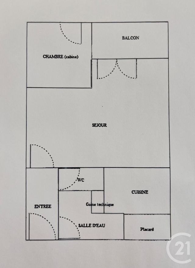 Appartement T2 à vendre - 2 pièces - 25.29 m2 - ST HILAIRE DE RIEZ - 85 - PAYS-DE-LOIRE - Century 21 Atlantique Immo