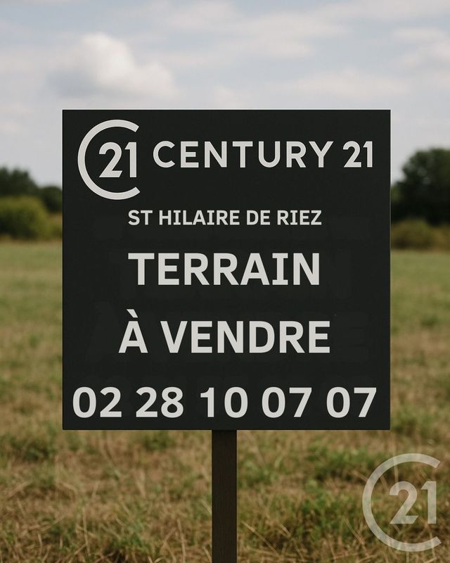 terrain à vendre - 447.0 m2 - ST HILAIRE DE RIEZ - 85 - PAYS-DE-LOIRE - Century 21 Atlantique Immo